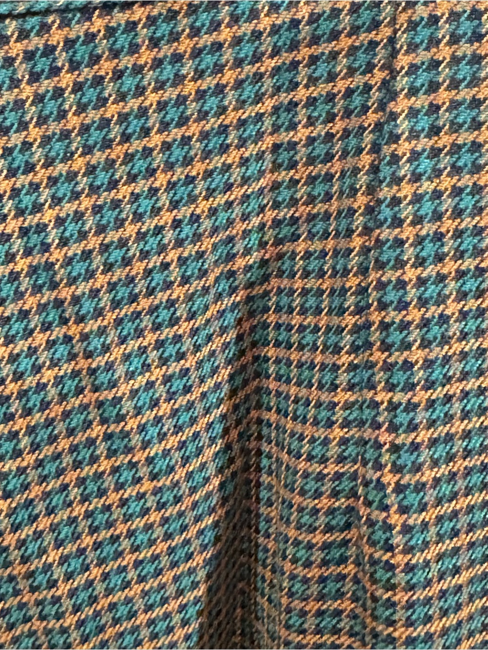 Cider NWT Wide-Leg High-Waist Belted Houndstooth Trousers in Olive Green - Picture 3 of 6